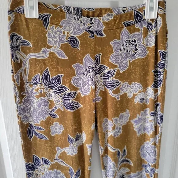 Free People Gold and Tan Flare Pants - Picture 6 of 8